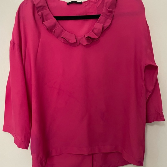 Pinko Silk Blouse with Ruffled Sleeves - Picture 1 of 7